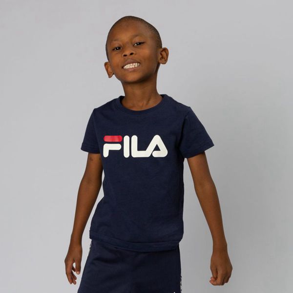 Camisetas Manga Corta Fila Niños Azul Marino - Deckle - España 138694RIM